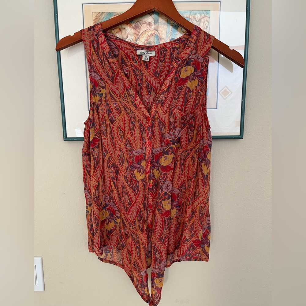 Lucky Brand Floral Sleeveless Top - XS S